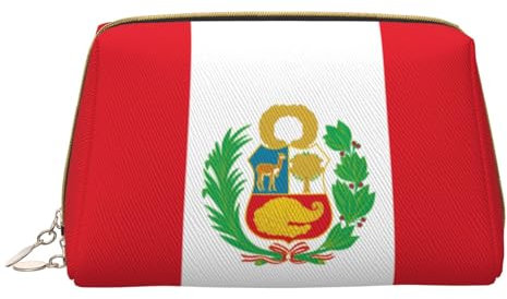 Kulturbeutel, Kosmetiktasche, Reißverschluss, Motiv: Flagge von Surinamemakup, Größe L, Flagge von Peru, Einheitsgröße