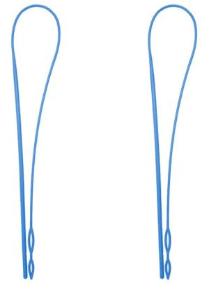 2 Stück Kunststoff flexible Kordel Einfädler,58.2cm/23in Hoodie String Einfädler Kordel Ersatz schnell & einfach Kordel Einfädler Werkzeug für Sweatpants, Jacken, Badehosen, Shorts (blau)