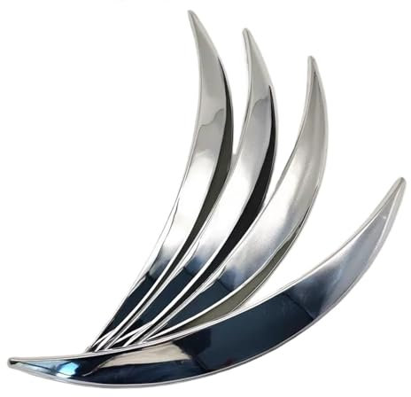 SICOTTON 4 Stück Universal Chrom Auto Rad Augenbrauenbogen Schutz Zierleisten Lippen Kotflügelverbreiterungen