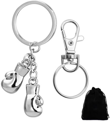 Porte-clés pour les amateurs de boxe - Mini porte-clés en métal - Porte-clés pour les fans de boxe, Silbrig, Universelle Abmessungen