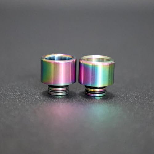 WratryParts - Boquilla de repuesto 510 SS de color arcoíris para tanque de 510 hilos Subohm RTA RDA (2 unidades)