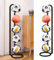 GZCZCC Balllagerregal Schwarz Ballständer Fussball 5 Bälle Ballständer für Fussball Ball Aufbewahrung Fußball Ball Regal Mehrschichtiges Integriertes Volleyball Fußballregal Stehend (Black)