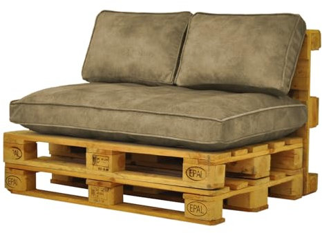 Friderik Palettenkissen – Kissenset 2+1 für Palettenmöbel, Material Salvador (10 Olive)