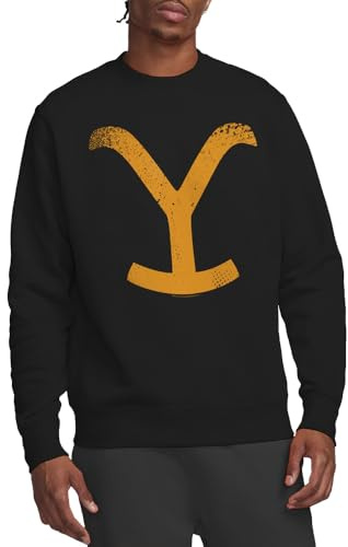 Yellowstone Large Brand Crew Sweatshirt, Black, Large