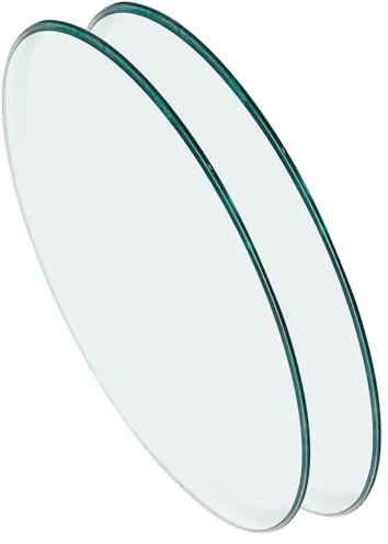 Runde Terrassen-Glastischplatte, Tischplatte aus gehärtetem Glas, Glastisch, abgeschrägte polierte Kante, gehärtete abgeschrägte Kante, Flachglas, for Esstisch, Couchtisch, Zuhause, Büro(40CM(16IN))