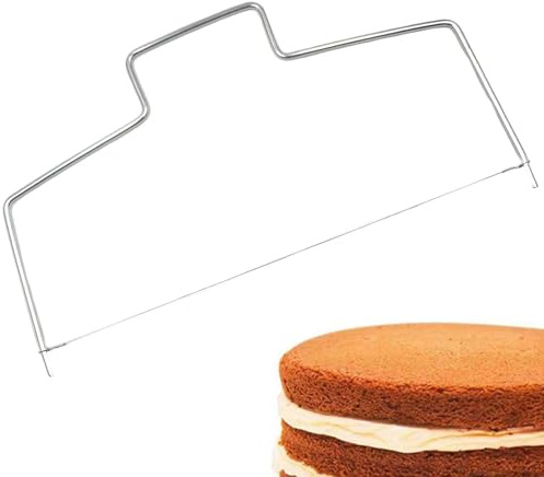 Vroxdrez Tortenschneider - 32 cm Edelstahl Tortenbodenschneider mit höhenverstellbarem Draht – Präzise Tortensäge, rostfreier Kuchenschneider, spülmaschinengeeignet für Anfänger & Profis
