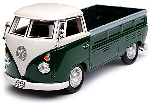 Volkwagen T1 Pritsche Pick-Up Grün Weiss Transporter Samba Bully Bus 1950-1967 1/43 Cararama Modell Auto