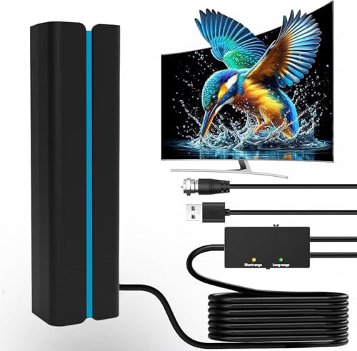 Smart Signal Seamless Viewing Next-Gen tv antenna,Indoor/Outdoor Freeview 280+ Miles Long Range Support 4K 1080P TV System for Caravans and Motorhomes
