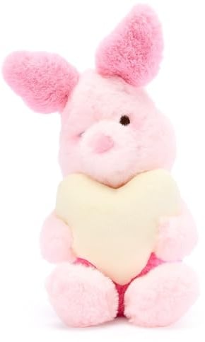 Disney Store Official - Winnie Puuh - Ferkel mit Herz - Kleines Kuscheltier - 16 cm - Rosa Plüsch-Schwein - Dakko Kollektion - Ab der Geburt geeignet - Ab 0 Jahren