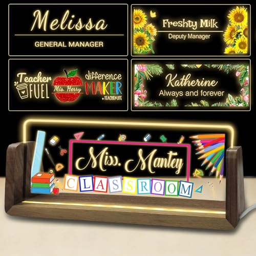 Custom Acrylic Desk Name Plate Personalised Nameplate for Office Coworker Boss Teacher Men Women Gift