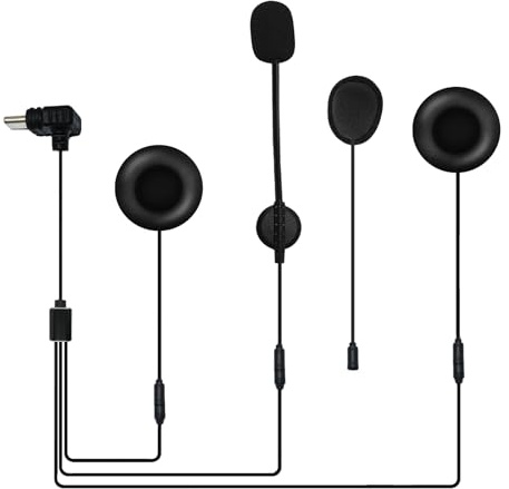 VergeTech Auriculares Bluetooth Q8/Q7 para casco con auriculares cómodos y micrófono duro/suave (tipo C)