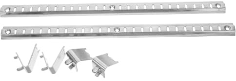 Mikikit Refrigerator Shelf Support and Adjustable Shelf Height Stainless Steel Freezer Rack Clips with Antislip Clips for Cooler and Freezer Storage