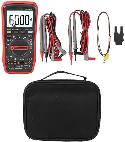 Digitales Multimeter, 6000 Zählungen, DC-AC-Voltmeter, Ohmmeter mit Kapazitätsprüfung, 1 nF bis 6000 uF, VFD-Tiefpassfilter, LED-Hintergrundbeleuchtung, Display und akustischer