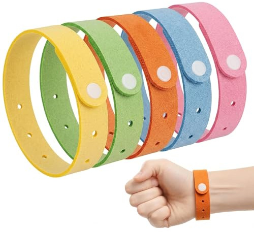 KEPYATI Pulseras Repelentes De Mosquitos - Pulsera Antimosquitos Bolsitas Individuales Auto Cierre - Natural Sin Deet Aceites Esenciales No Toxico - Aceite Canela Menta Geranio Hierba Del Limón