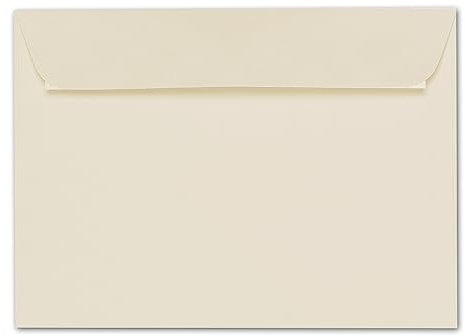 ARTOZ 25x Briefumschläge DIN C5 Creme (Chamois) - 229 x 162 mm Kuvert ohne Fenster - Umschläge selbstklebend haftklebend - Serie Artoz 1001