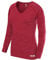 TCA Damen Elle Langarm V-Ausschnitt Laufshirt, Sportshirt und Trainingsshirt - Rosa, L