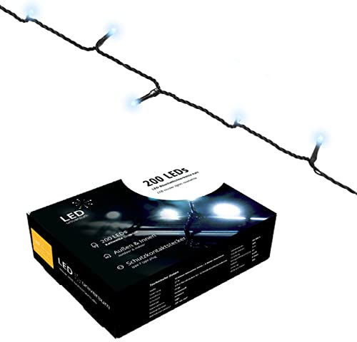 LED Lichterkette kaltweiß von LED Universum - 20 Länge, 200LEDs, 3m