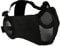 Koyheng Taktische Half Face Mesh-Maske mit Ohr-Abdeckung Airsoft schützende untere Schutz für CS Paintball BBS Shooting