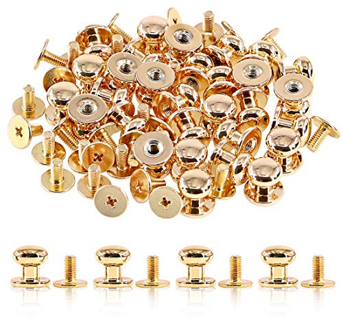 Swpeet - Set di 30 viti a testa tonda Chicago, 8 x 10 mm x 10 mm, viti a testa rotonda, rivetti in pelle, per lavori fai da te, fai da te, fai da te, fai da te, fai da te, fai da te