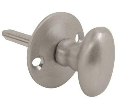 Dzina Oval Thumb Turn for Door Security Rack Bolt Satin Chrome Pack of 1