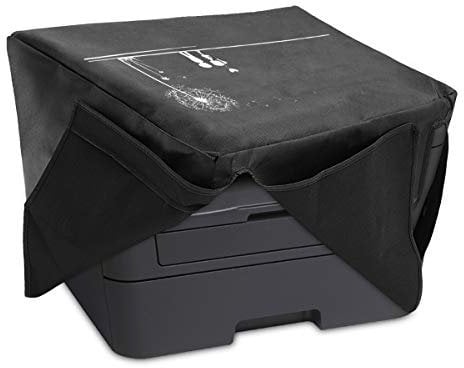 kwmobile Hülle kompatibel mit Brother DCP-L2530DW / L2550DN / MFC-L2710DN / L2750DW - Drucker Staubschutzhülle Schutzhaube Schutzhülle - Pusteblume Love Weiß Schwarz