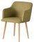 MOF Classic Fabric Tub Chair Wing Back Armchair Sofa Vanity Bedroom Dressing Chair K5 (Green) metal leg