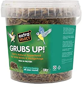 Extra Select Grubs Up - Black Soldier Fly Larvae For Wild Birds and Hedgehogs 1ltr