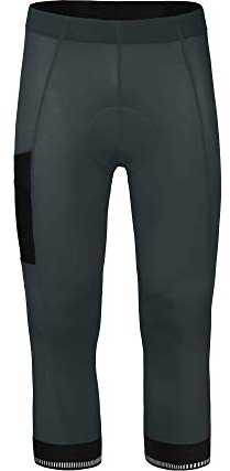 Bergson Kemi Comfort Capri | Herren 3/4 Radhose (mit Sitzpolster), bielastisch, Tight, Ebony [949], 56 - Herren