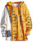 Covisoty Hoodie Herren Techwear Kapuzenpullover Pullover Hip Hop Streetwear Patchwork Sweatshirt Unisex Gelb 4XL