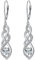 Ohrringe Silber 925 Hängend Hängend Damen Unendlichkeit Infinity Silber 925 Ohrringe Mit 5A Zirkonia Kristall