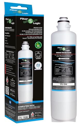FilterLogic FFL-112B Fridge Filter Cartridge Compatible with Bosch UltraClarity Pro 11032518, Siemens Neff Gaggenau