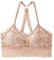 KOEMCY Spitze BH für Damen: Push up, Lifting, Nahtlose Bralette, Bustier Crop Top - Sexy Unterwäsche (Beige, L)