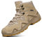 IYVW A07 Stiefel Herren Wanderschuhe Trekkingschuhe Armee Combat Tactical Boots Verschleißfest rutschfeste Outdoor Einsatzstiefel Für Maenner Frauen Wüstengelb 45EU