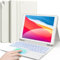 Earto iPad Tastatur 9. Generation 10,2 Zoll, Smart-Touchpad, 7-Farbige Beleuchtung, Kabellose Abnehmbare QWERTZ-Tastatur für iPad 9. Gen/8. Gen/iPad 7. Gen, iPad Air 3. Gen, iPad Pro 10,5, Weiß