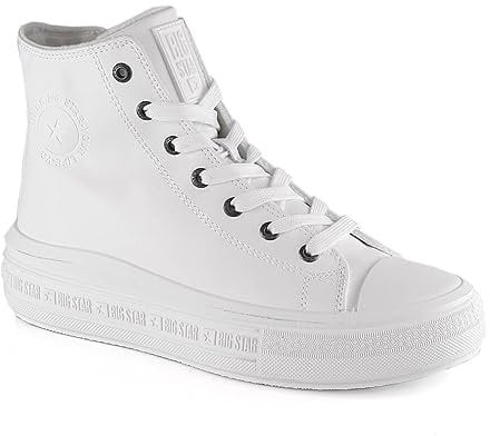 Big Star Damen Lace-Up Insulated Sneakers W Int1902a Weiß Sneaker, 37 EU