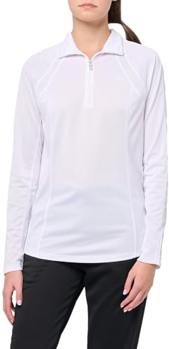 ARIAT Women's Sunstopper 3.0 1/4 Zip Baselayer, White, Medium, White, M