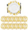 Platzset Rund Gold 12 Stück Unterteller Einweg Tischsets Goldfolien Netz Tischdecke Gold Platzdeckchen Tischplatz Sets Unterteller Deko für Serviettentisch Hochzeit Geburtstag Party Deko