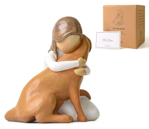 Lnrkai Engel Hundefiguren, Erinnerung Hund, Hundegeschenke für Hundeliebhaber, Kunstharz, andenken an verstorbenen Hund, Gedenkgeschenke für den Verlust des Hundes, Trauergeschenk