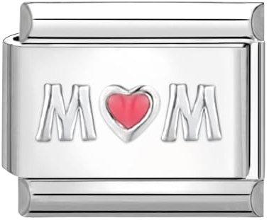 papasgix Italian Charms Module Familien für 9mm Italian Charm Bracelet DIY Italian Style Charms für Damen Abnehmbar Italienisches Charm Armband Zubehör Mädchen Junge Geschenk