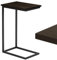 LAMO Manufaktur Beistelltisch | Laptoptisch | Sofatisch | mobiler Kaffeetisch | Nachttisch | 45x30x67 cm | Gestell Schwarz | 100% Echtholz Massiv Platte Farbe: Schwarz