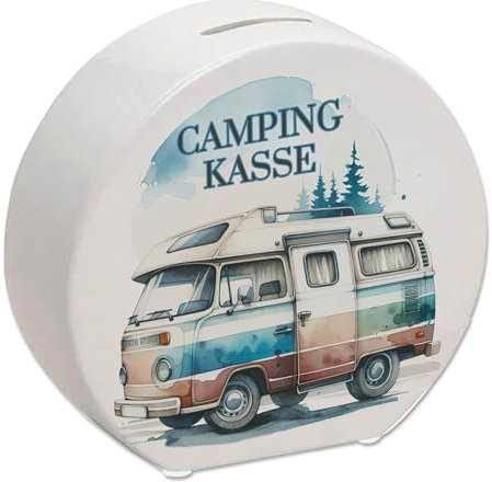 Campingwagen Spardose mit Spruch Campingkasse Wohnwagen Camper Perfekt für Reisen Urlaub Ideal Zur Caravan-Campingplatz Geldgeschenk