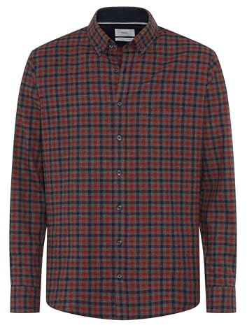 BRAX - Herren Hemd Flanell Hemd mit Button Down Kragen, Style Daniel C (45-4808)