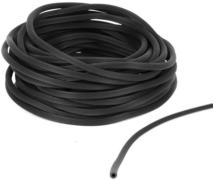 Refuerzo de goma de 10 m, cordón de goma, para mosquitera, marco de ventana, de goma, redondo, para marco de sujeción, como cinta de refuerzo, cuerda de refuerzo, cuerda de repuesto (3 mm)