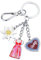 TROIKA OKTOBERFEST Schlüsselanhänger Dirndl mit Karabiner und 3 Anhängern Dirndl Edelweiß Spatzl Accessoires Oktoberfest Frauen Geschenk Oktoberfest Mitbringsel Metall, Emaille Original