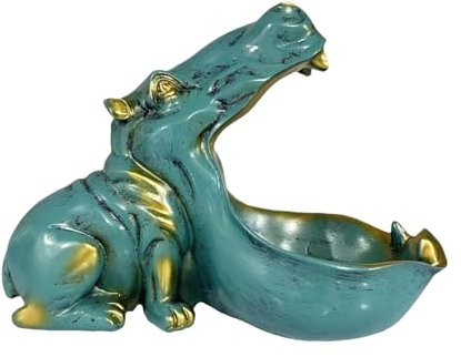 Nilpferd Statue, Nilpferd Figur Skulptur Schlüssel Harz Nilpferd Schlüsselkästen Süßigkeitenschüssel Aufbewahrungsbox Schlüsselschale Schlüsselbonbons Kleinteile Behälter Für Flur Wohnzimmer Büro