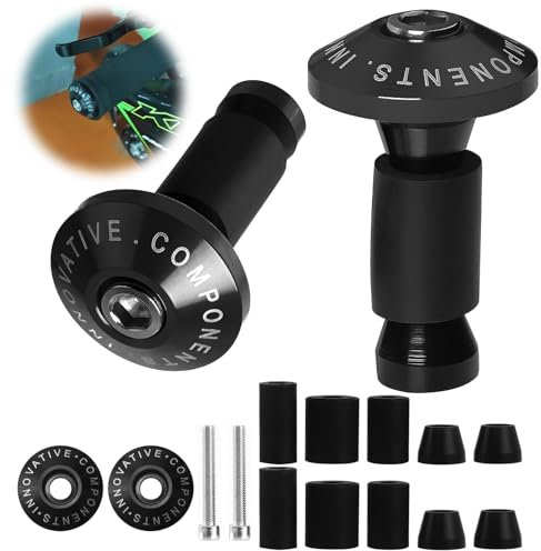 2 Stück Motorrad Lenkergewichte, CNC-Lenkerstecker für Ø22mm (7/8) Lenker, Universelle Hochfeste Motorrad Lenkerenden in Schwarz, Schutz und Dekoration für Renn- und Off-Road-Motorräder