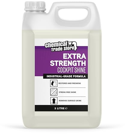 Chemical Trade Store - Cockpit Shine | Car Interior Cleaner Restores Dashboards and Trims - Suitable for Plastic, Rubber and Vinyl, Ideal for Car Detailing - 5 Litre