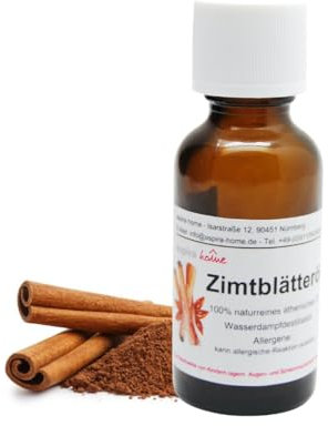 Aspira Home Ätherisches Zimtblattöl Naturrein 1x 30ml in Glasflasche mit Tropffunktion