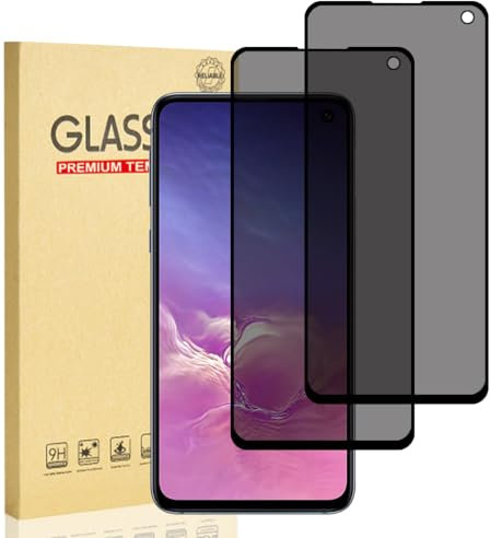 Hejkaoe Sichtschutz Schutzfolie für Samsung Galaxy S10e, Privacy Sichtschutzfolie, Sichtschutz Panzerglasfolie, Privatsphäre Anti Spy, 9H Härte, Anti-Kratzer, Blasenfrei, 2 Stück