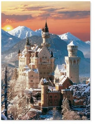 Neuschwanstein，Papier Puzzle 1000 Teile Spielzeug Für Erwachsene Dekompressionsspiel（38x26cm）-C83